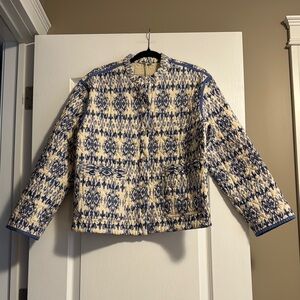 Blue and Cream Patterned Jacket